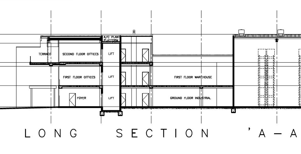 Demolition of the existing buildings and construction of six new factory units within 3 buildings