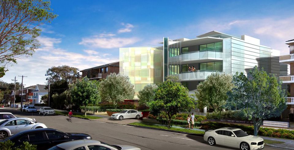 Four storey residential flat building with 16 units and associated basement car parking