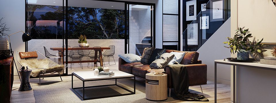 Living area of a townhouse at Willarong Road, Caringbah South